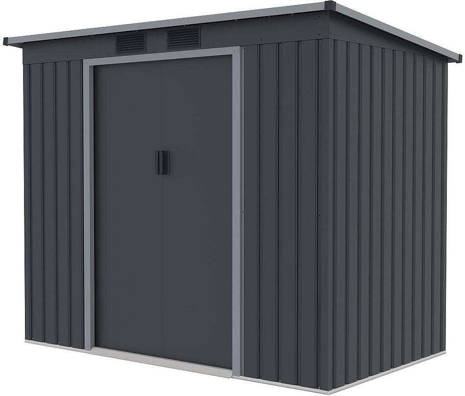 Plechový domek LANITPLAST HALLE 74 ANTRACIT LG4023