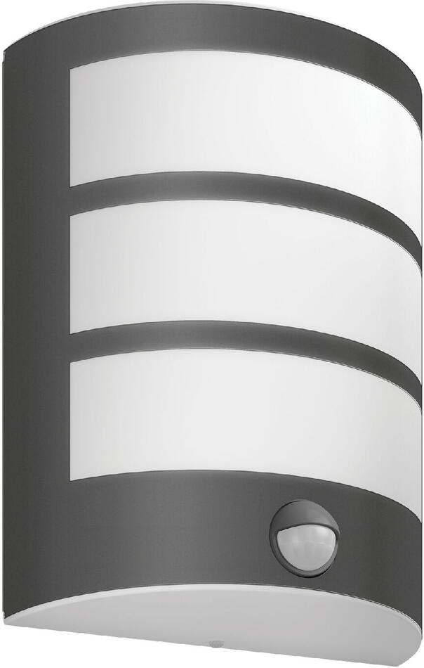 Python UltraEfficient venkovní nástěnné svítidlo se senzorem LED 3,8W 800lm 2700K IP44, antracitové Philips