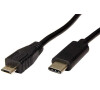 Kabel USB 2.0 kabel microUSB B(M) - USB C(M), 0,6m