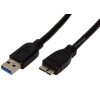 Kabel USB 3.0 SuperSpeed USB 3.0 A(M) - microUSB 3.0 B(M), 2m, černý