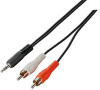 Kabel propojovací Jack 3,5(M) - 2x cinch(M), 5m