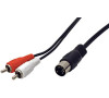 Kabel audio DIN5pin(M) -> 2x cinch (M) , 1,5m
