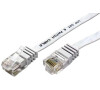 Patch kabel UTP cat 6, 1,5m plochý - bílý