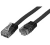 Patch kabel UTP cat 6, 1,5m plochý - černý