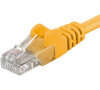Patch kabel UTP Cat 6, 0,25m - žlutý