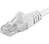 Patch kabel UTP Cat 6, 0,25m - bílý