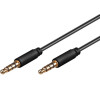 Kabel Jack 3.5mm 4 pólový M/M 1m
