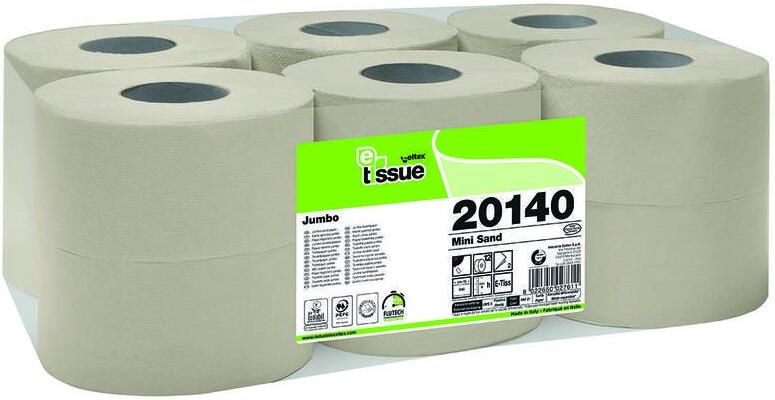 Toaletní papír Celtex Mini Jumbo role BIO E-Tissue Sand 2vrstvy - 12ks