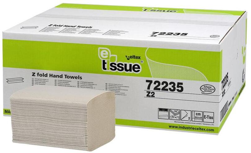 Ručníky Celtex papírové skládané BIO E-Tissue New 3750 ks, 2vrstvy