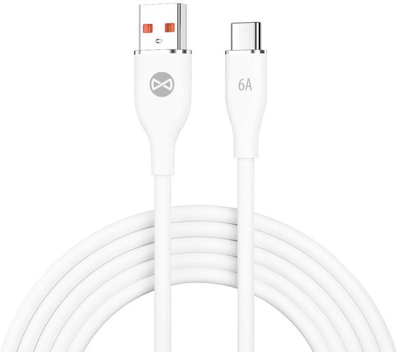 Kabel Forever USB/USB-C 1m 66W bílý