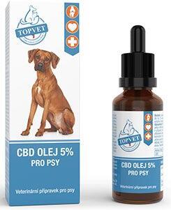 CBD olej 5% pro psy TOPVET 10ml