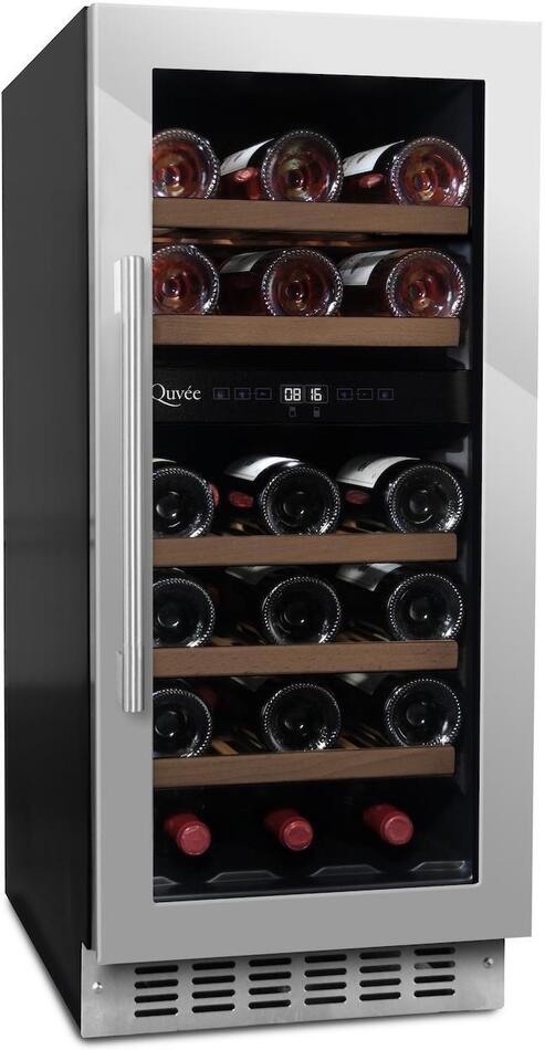 Vestavná vinotéka mQuvée WineCave 700 40D, nerezová