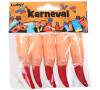 Wiky Prsty s drápy 10ks plast v sáčku karneval