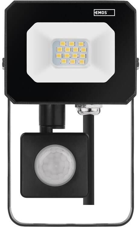 Emos LED reflektor SIMPO s pohybovým čidlem, 10 W, černý, neutrální bílá (ZS2313)