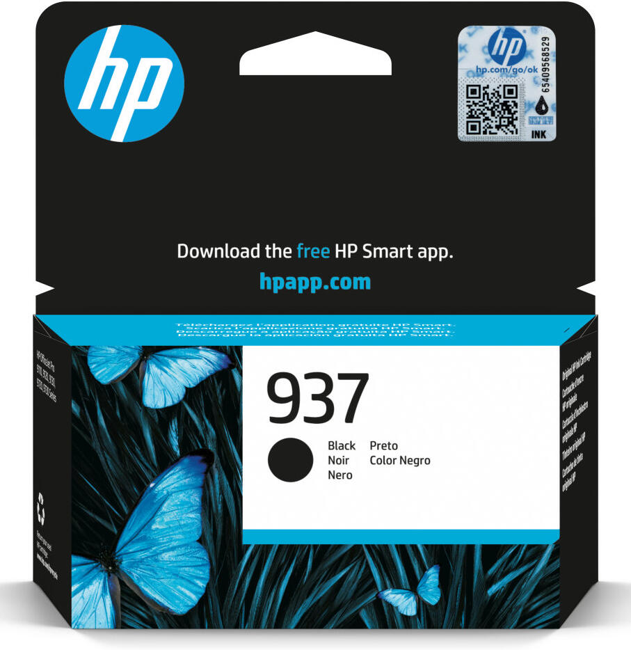 HP 937 ink. náplň černá, 4S6W5NE
