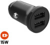 Autonabíječka FIXED s 2xUSB výstupem, 15W Smart Rapid Charge, černá