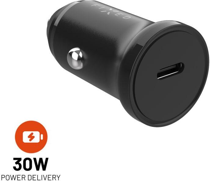 Autonabíječka FIXED s USB-C výstupem a podporou PD, 30W, černá