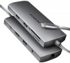 Axagon AXAGON HMC-8HLSA, USB 5Gbps hub, 3x USB-A, HDMI 4k/60Hz, RJ-45 GLAN, SD/microSD, audio, PD 100W