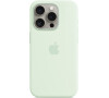 Apple iPhone 15 Pro Silicone Case with MS - Soft Mint (MWNL3ZM/A)