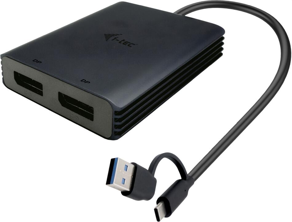 I-TEC USB-A/USB-C Dual 4K DP Video Adapter (CADUAL4KDP)