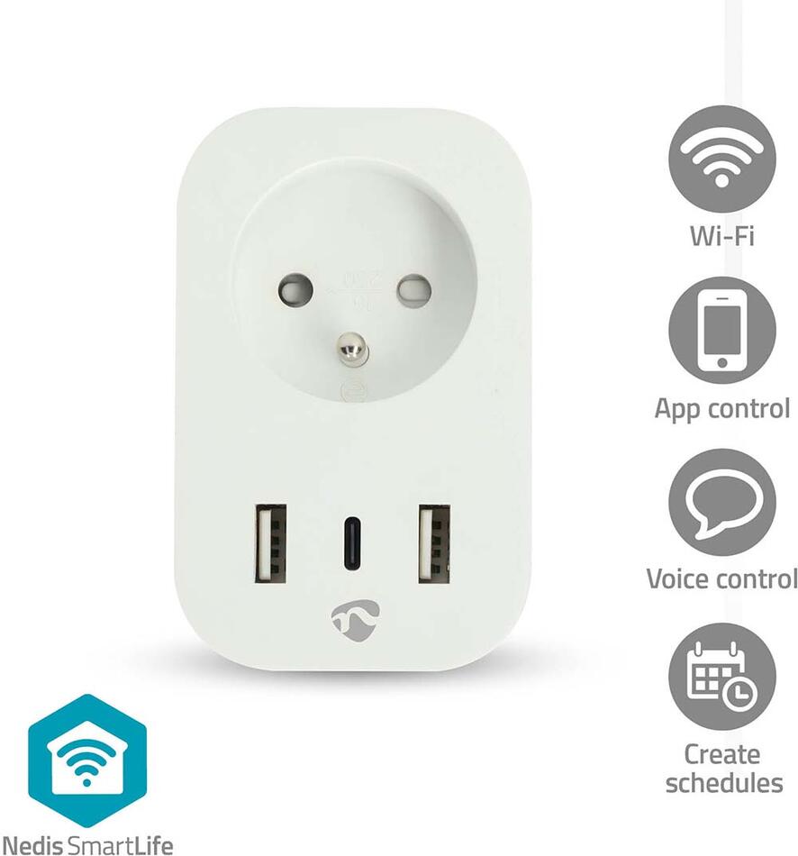 SmartLife Chytrá Zásuvka NEDIS WIFIP151EWT