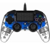 Nacon Wired Compact Controller - ovladač pro PlayStation 4 - průhledný modrý (PS4OFCPADCLBLUE)