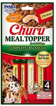 Churu Dog Meal Topper Chicken with Beef Recipe 4x14g