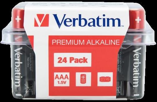 VERBATIM Alkalická Baterie AAA 24 Pack / LR03 (49504)