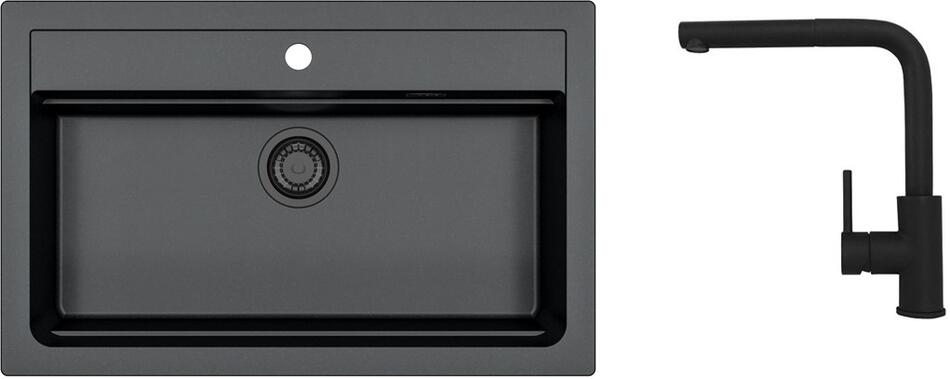 SET ALVEUS ATROX 40 / 91 BLACK ADDITION + BATERIE Zeos-P black addition