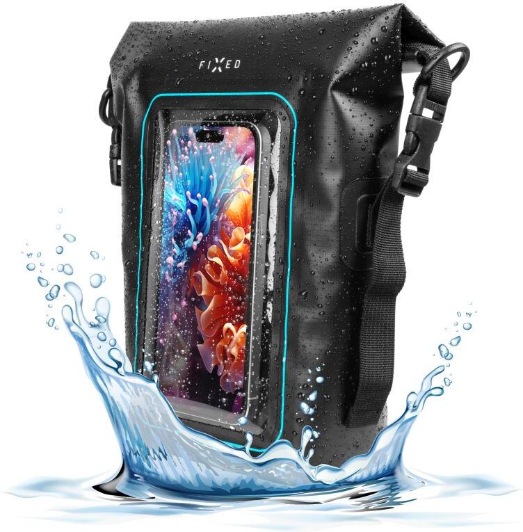 Voděodolný vak FIXED Float Bag s kapsou pro mobilní telefon 3L, černá