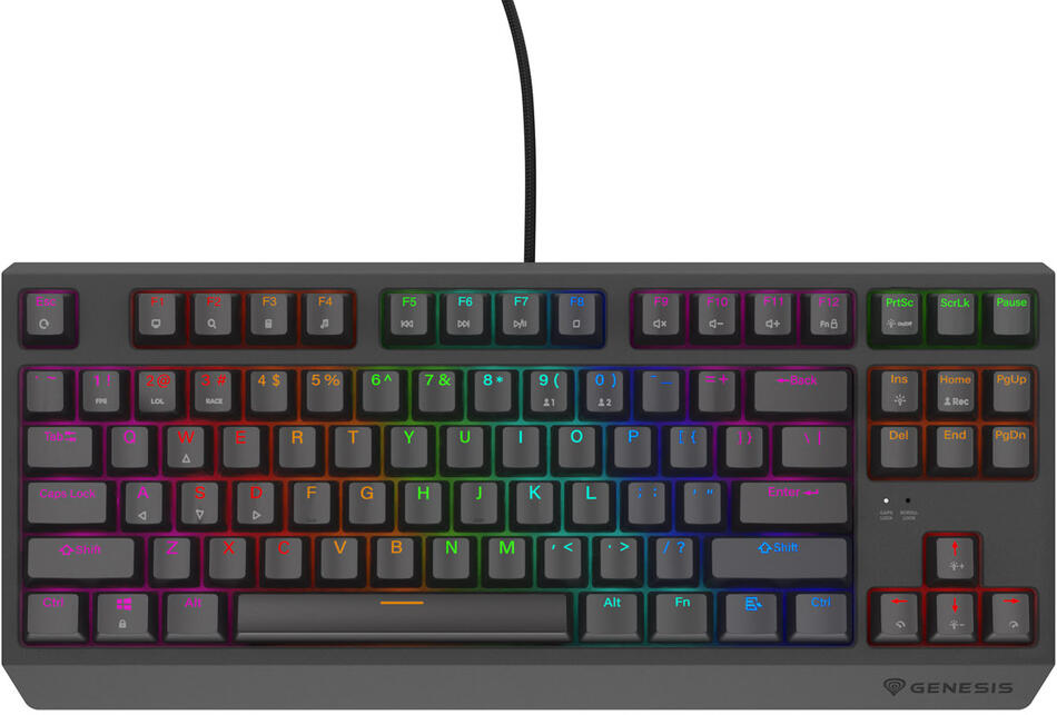 GENESIS herní bezdrátová klávesnice THOR 230 Lite/Drátová USB/US layout/Černá (NKG-2076)