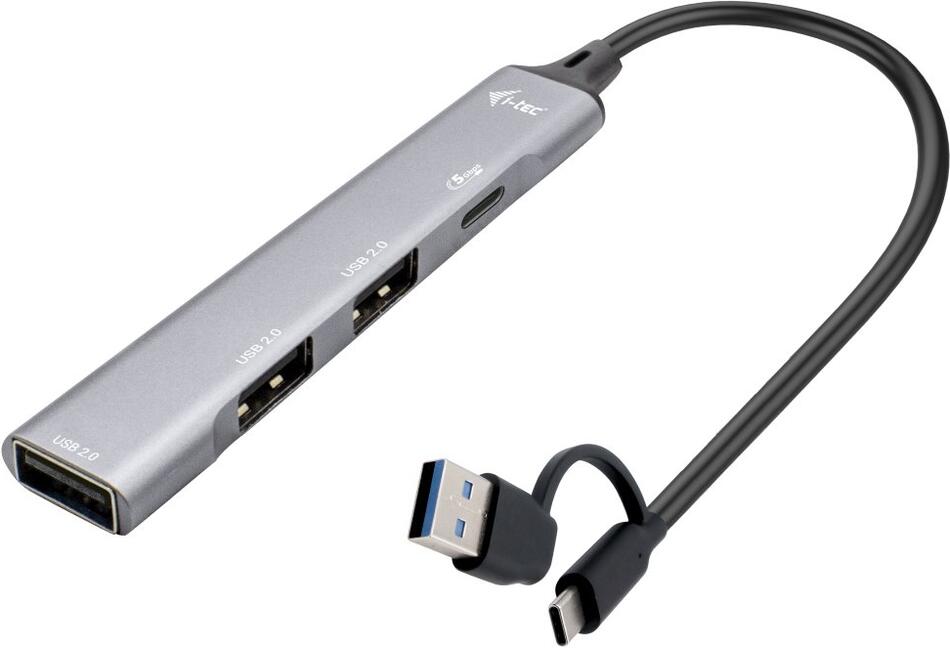 i-tec USB-A/USB-C Metal HUB/ 1x USB-C 3.1/ 3x USB 2.0/ kovový (CAHUBMETALMINI4)
