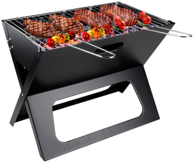 BBQ COLLECTION Gril na dřevěné uhlí skládací 46 x 37 cm ED-224901