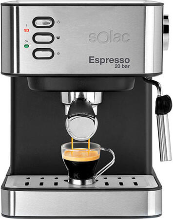 Kávovar Solac, CE4481, espresso, na mletou kávu, 20 barů, automatické vypnutí