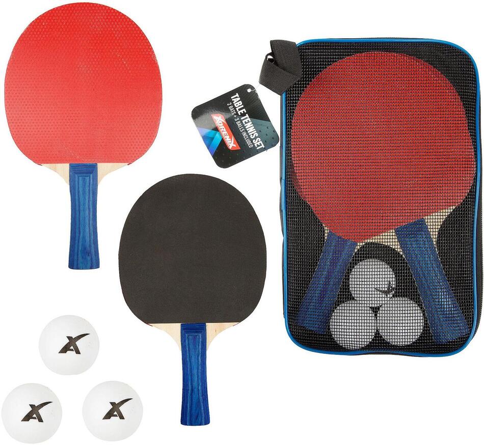 Teddies Sada stolní tenis 2 pálky 26cm + 3 míčky v pouzdře