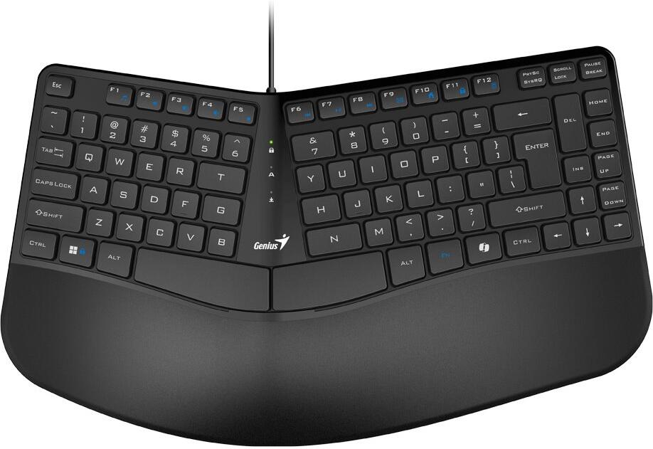 GENIUS Ergo KB-700/ Drátová/ Copilot/ ergonomická/ předložka/ USB/ CZ+SK layout (31310053403)