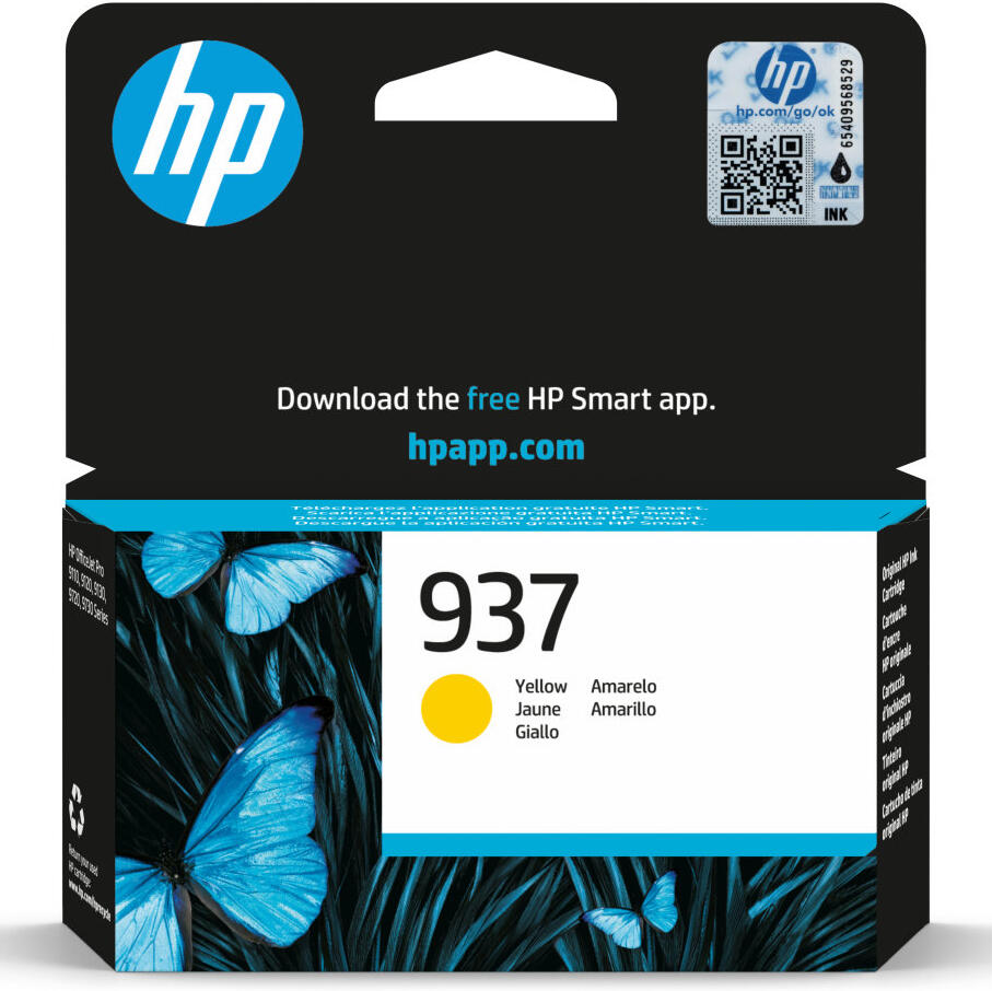 Cartridge HP No.937 Yellow (4S6W4NE)