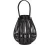 PROGARDEN Lucerna na svíčku babusová 27 cm černá KO-AAE328260