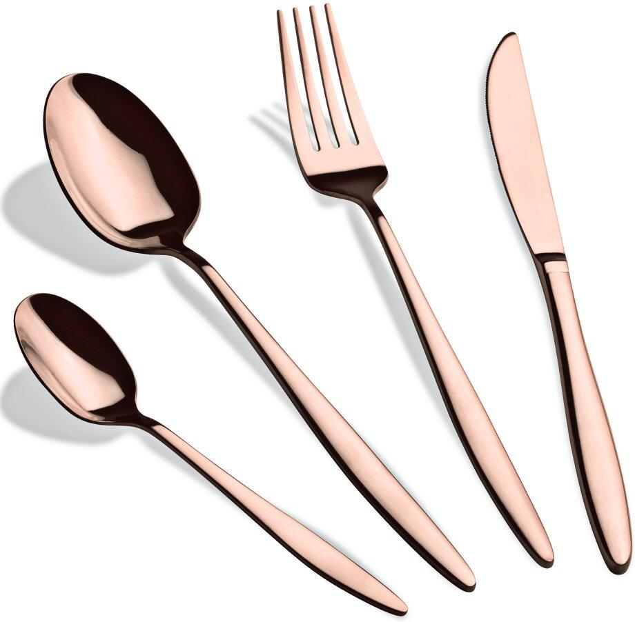 BERLINGERHAUS Sada příborů 24 ks Rosegold Metallic Line lesklý BH-3062