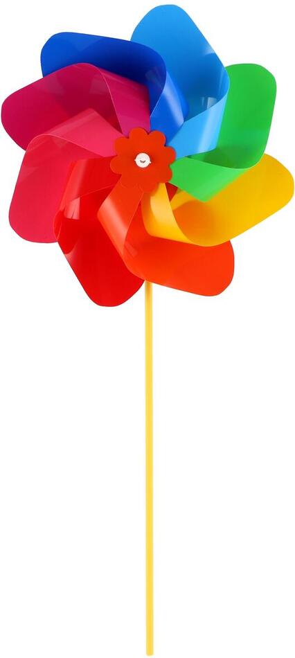 Teddies Větrník průměr 22cm barevný duhový plast 47cm