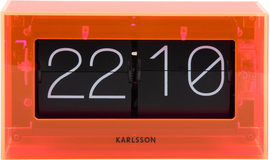 Designové nástěnné/stolní překlápěcí hodiny 5976OR Karlsson 21cm