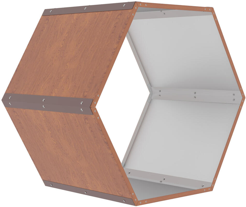 Přístřešek na dřevo G21 HEX 53 - 92 x 60 cm, hnědý