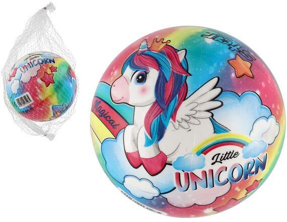 Teddies Míč Malý jednorožec/Little unicorn nafouknutý 14cm v síťce