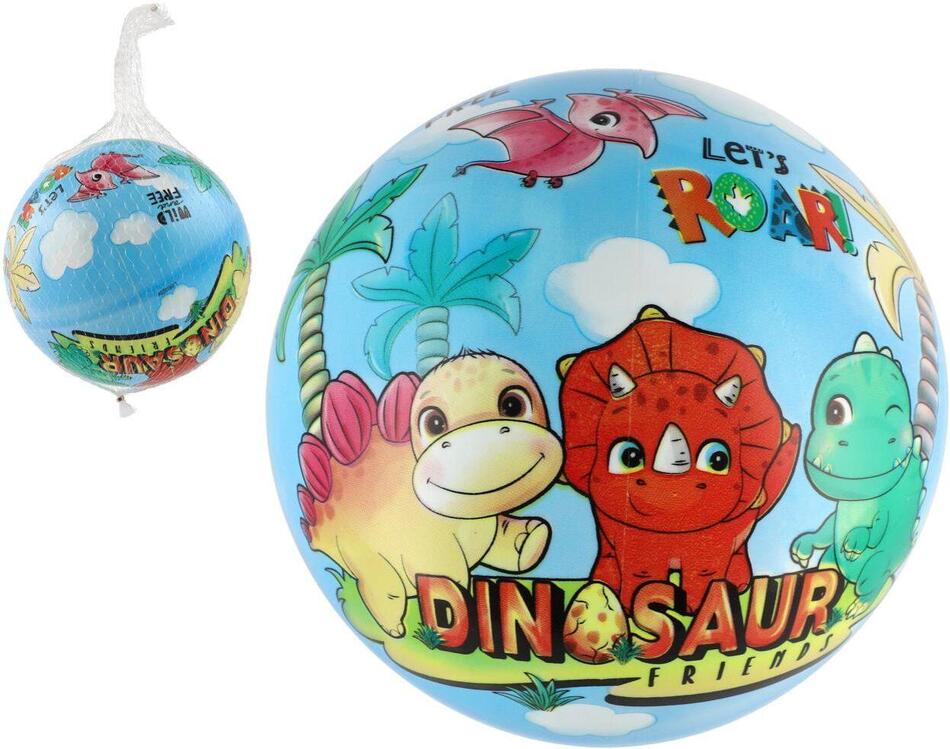 Teddies Míč Dinosauří kamarádi nafouknutý 23cm v síťce