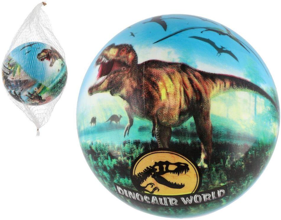 Teddies Míč Svět dinosaurů nafouknutý 14cm v síťce