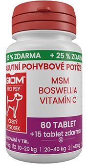 Giom S pes Akutní pohybové potíže 60 tbl+25% zdarma