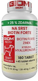 Giom S pes Na srst Biotin FORTE 180 tbl+25% zdarma