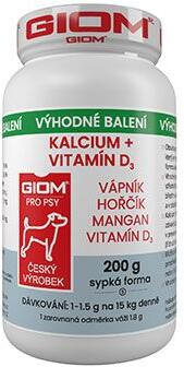 Giom S pes Kalcium+D3 200g plv