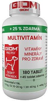 Giom S pes Multivitamín 180 tbl+25% zdarma