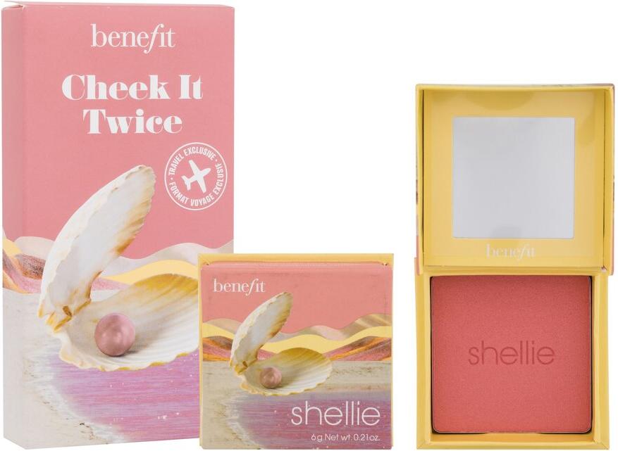 Tvářenka Benefit Shellie Blush, 6 ml, odstín Warm Seashell-Pink (Cheek It Twice)